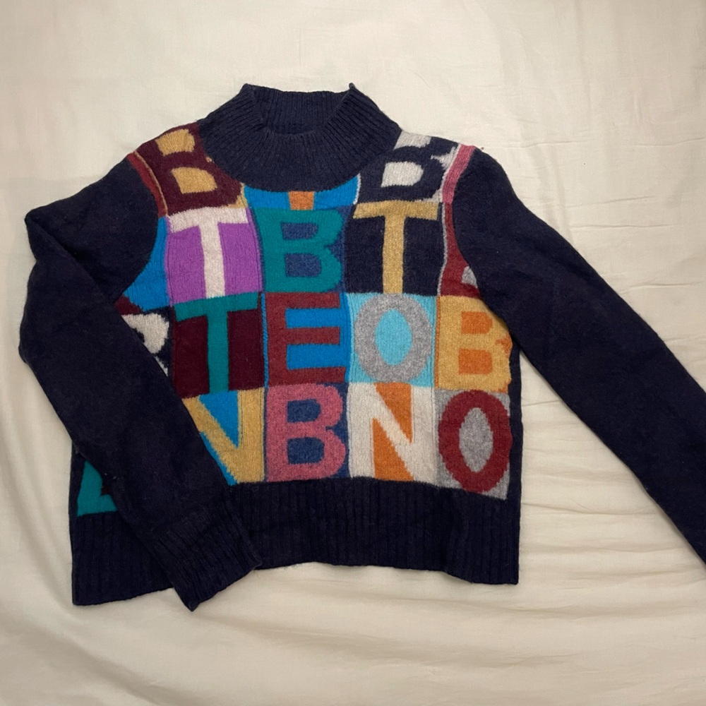 Benetton vintage wool sweater XS